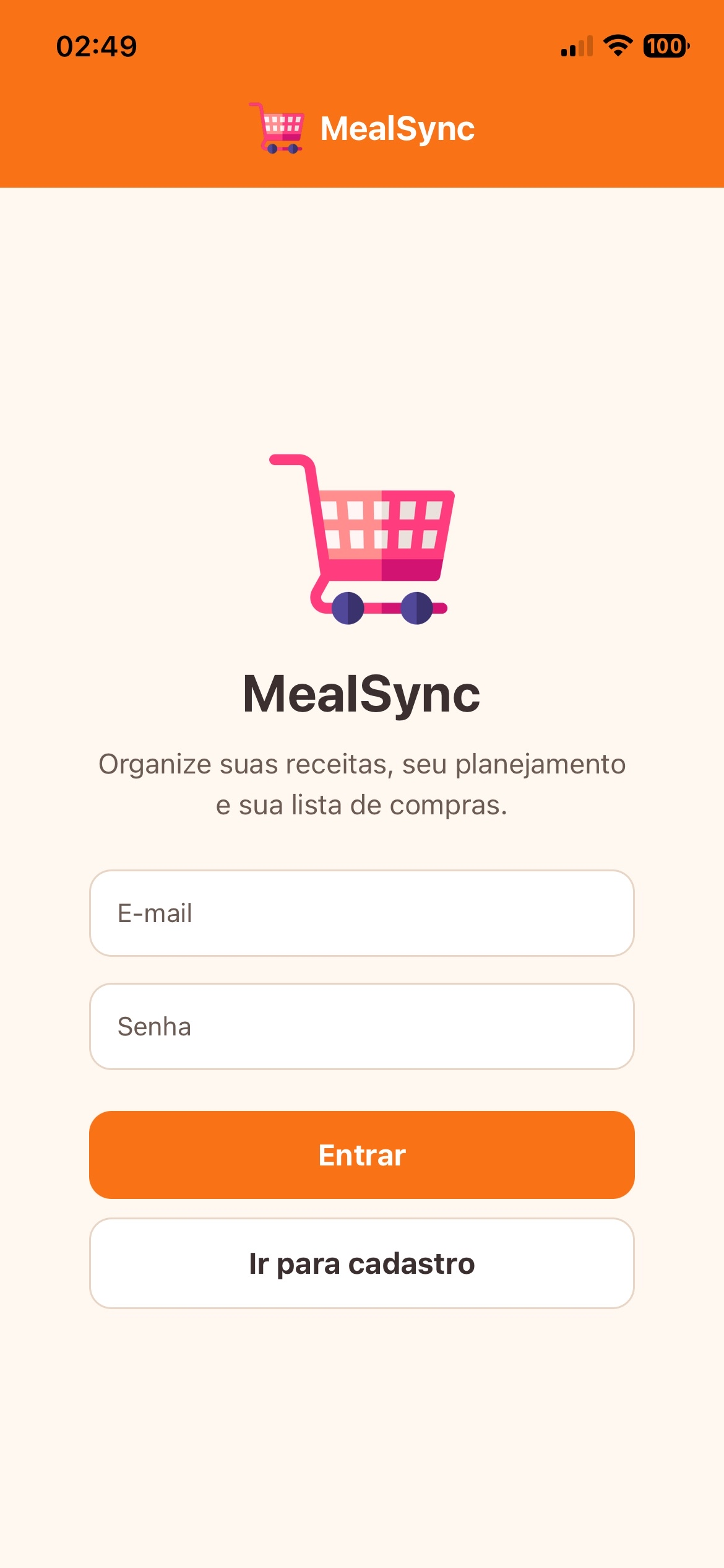 MealSync - Planejamento Alimentar e Lista de Compras